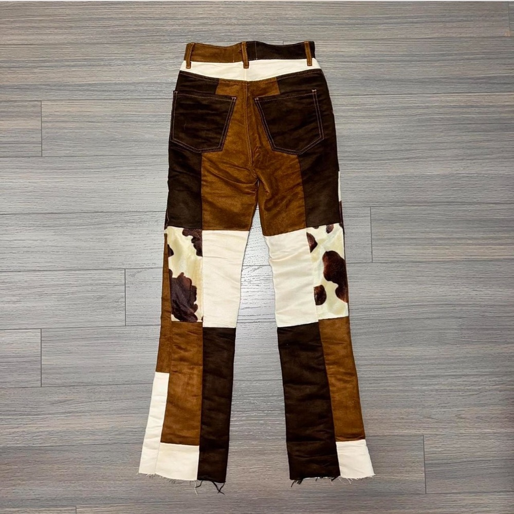 REVICE: Bonnie & Clyde Cow Print Pants - Picture 2 of 4